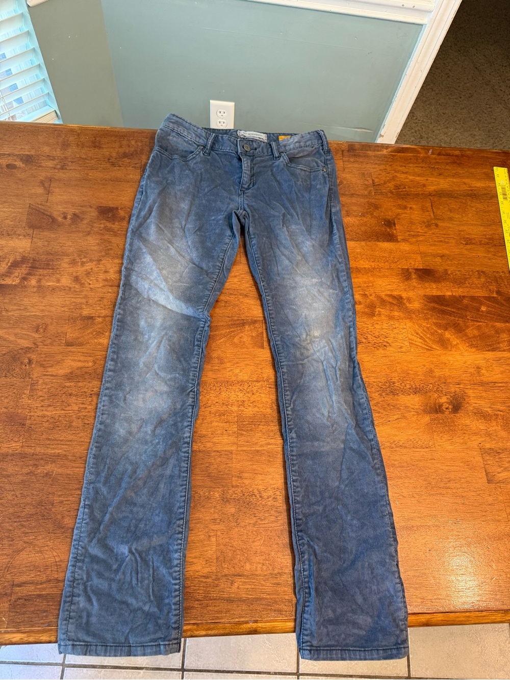 Pilcro & the Letterpress Anthropologie Women’s Vintage Slim Corduroy Pants Navy